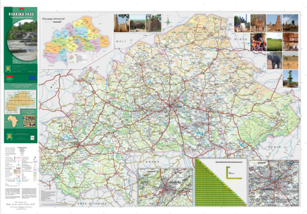 carte touristique générale flou